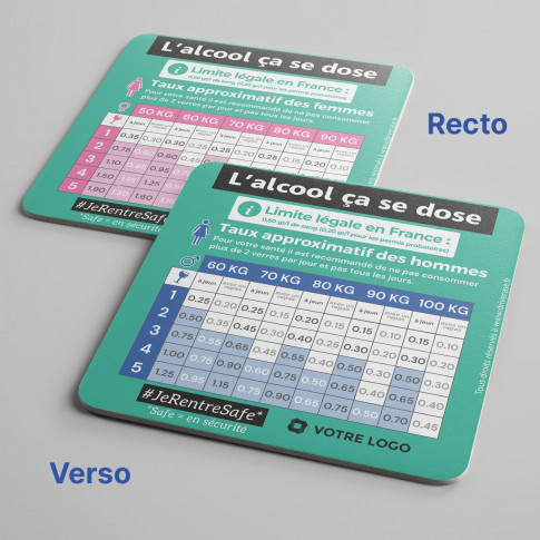 Untersetzer zur Alkoholprävention (3 Modelle zur Auswahl)