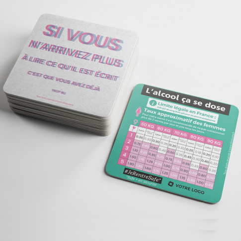 Untersetzer zur Alkoholprävention (3 Modelle zur Auswahl)