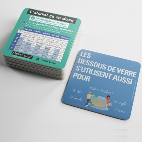 Untersetzer zur Alkoholprävention (3 Modelle zur Auswahl)