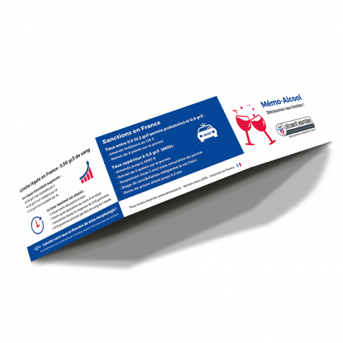 Individuell anpassbarer Alkohol-Spickzettel©️ Drivecase