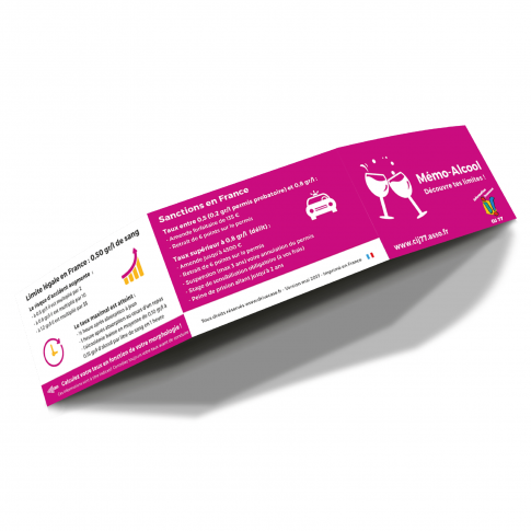 Individuell anpassbarer Alkohol-Spickzettel©️ Drivecase