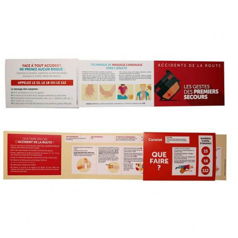 Leiste zur Sensibilisierung für Erste-Hilfe-Maßnahmen bei Unfällen