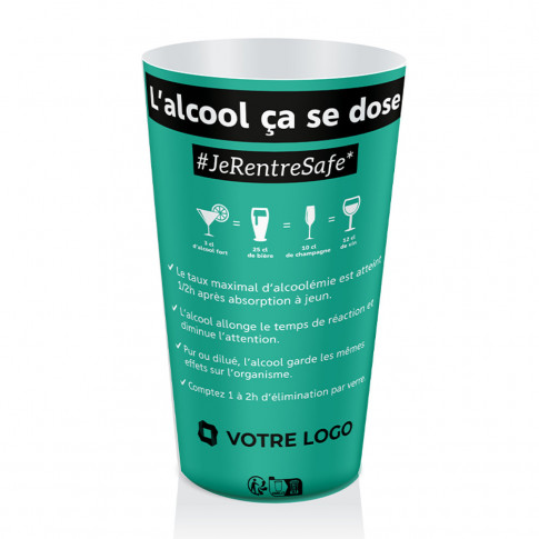 Messbecher für die Prävention in Belgien