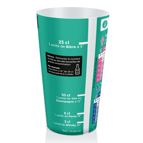 Messbecher für die Prävention in Belgien