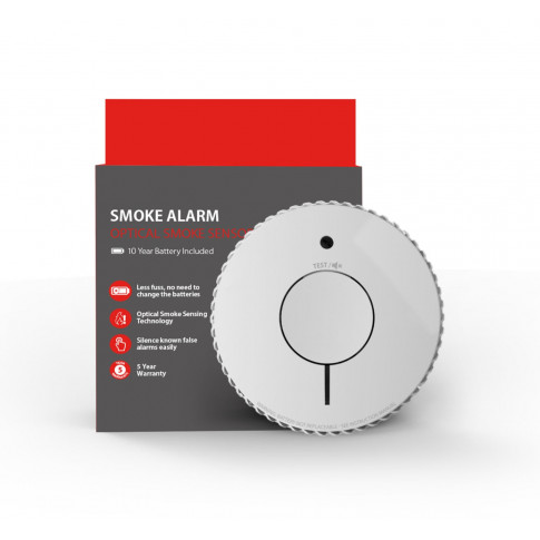 Rauchmelder mit 10-jähriger Lithium-Batterie