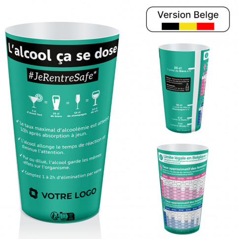 Messbecher für die Prävention in Belgien