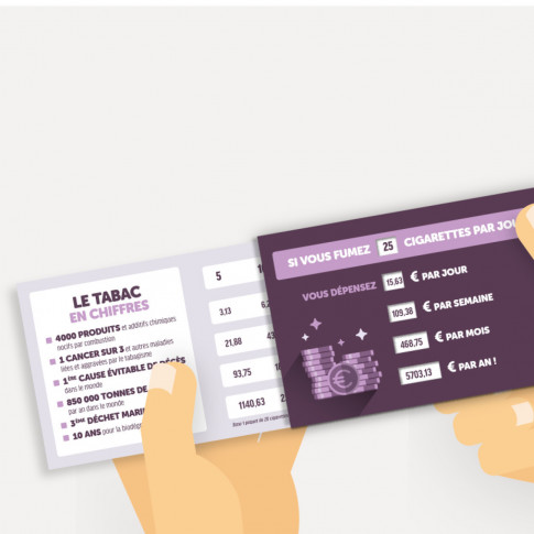 Individuell gestaltbare Sensibilisierungsleiste zum Thema Tabak