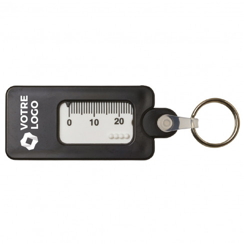 Reifenverschleißtester als Schlüsselanhänger – individuell gestaltbar