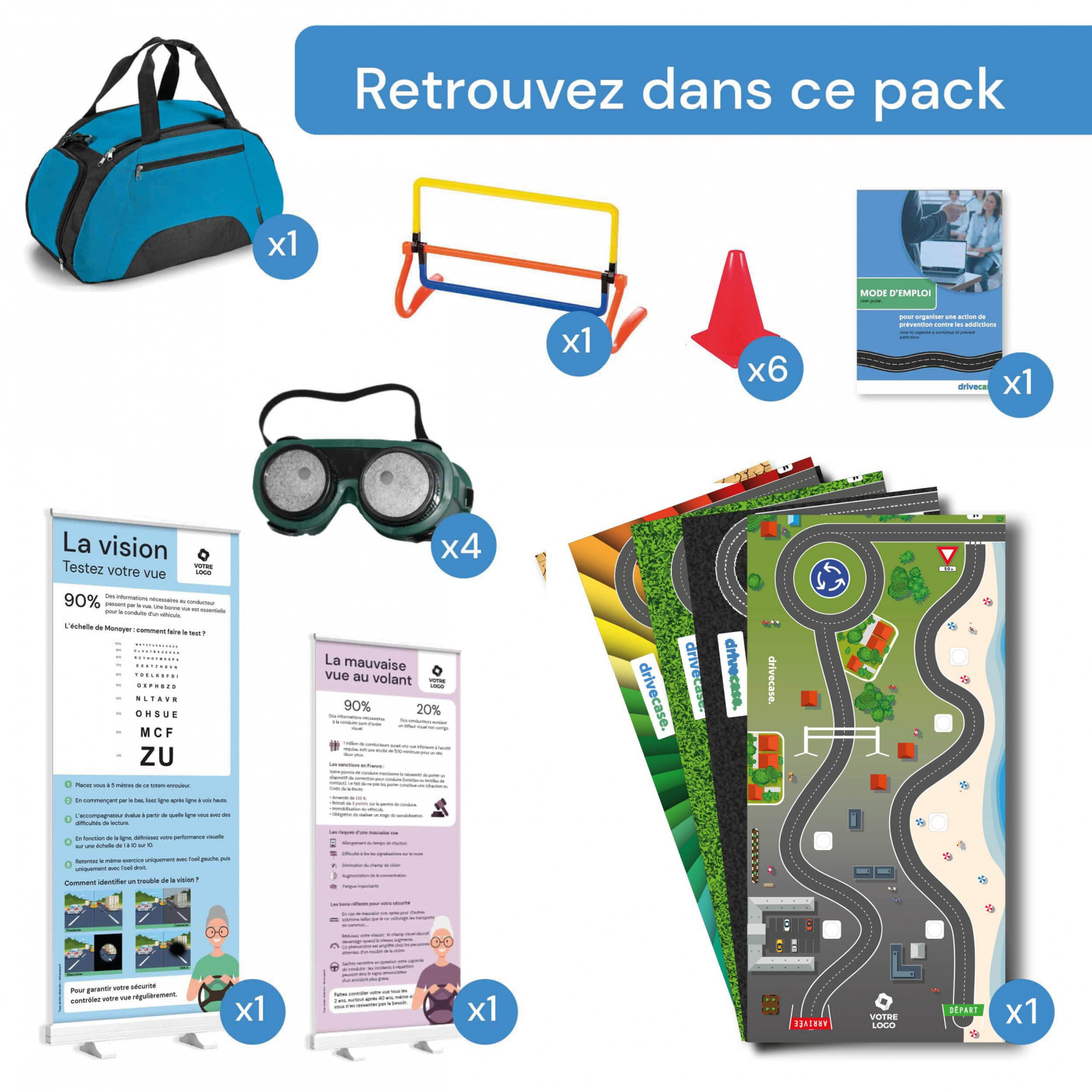 Pack complet sensibilisation déficit visuel Prévention routière