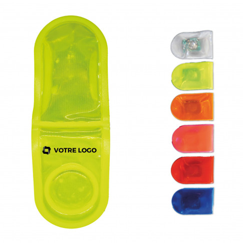 Reflektierender Magnetclip mit personalisierbarer LED