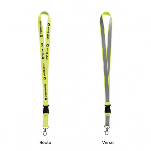Lanyard promotionnel réfléchissant