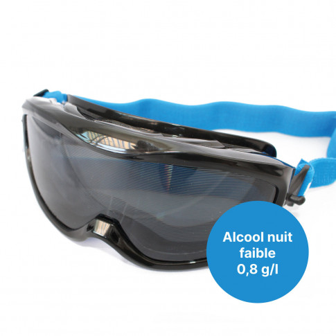 Brille zur Simulation einer leichten Alkoholvergiftung (0,6 bis 0,8 g/l)