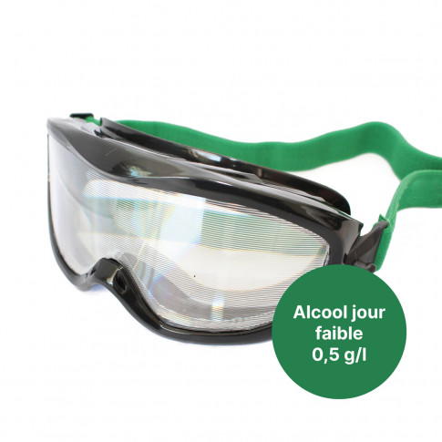 Brille zur Simulation einer leichten Alkoholvergiftung am Tag (0,4 bis 0,6 g/l)