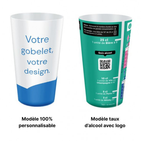Gobelet doseur prévention alcool - 100 % personnalisable