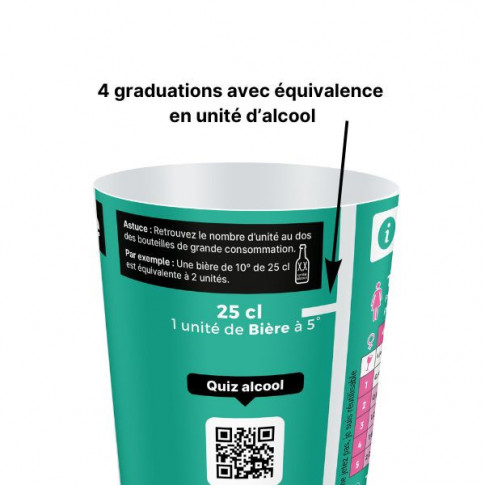 Gobelet doseur prévention alcool - 100 % personnalisable