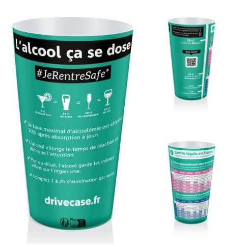 Gobelet doseur prévention alcool - 100 % personnalisable