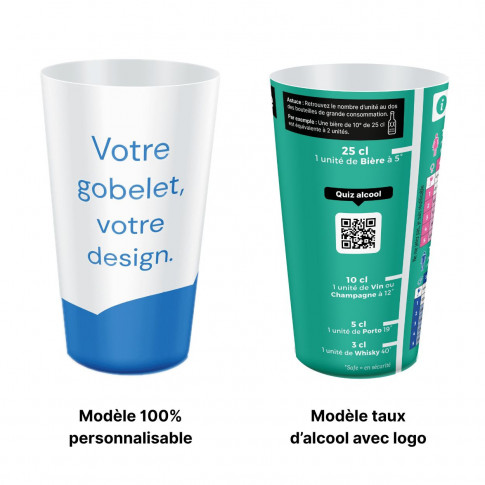 Gobelet doseur prévention alcool - 100 % personnalisable