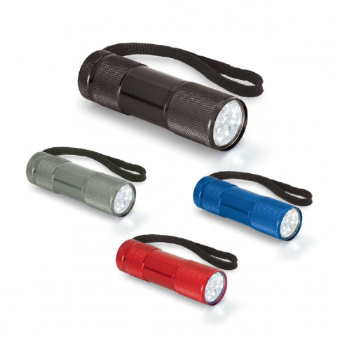 Lampe de poche 9 leds en aluminium