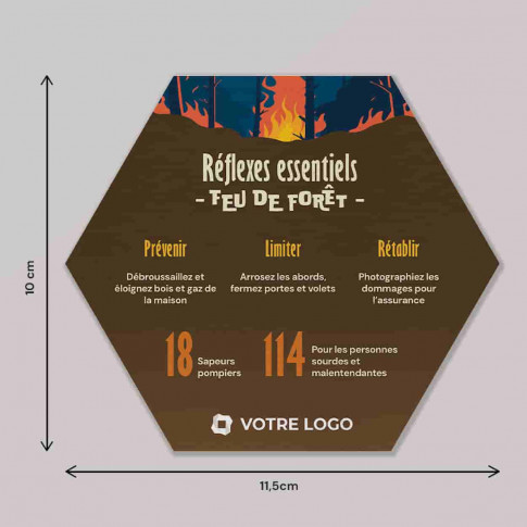 Magnet réflexes risques climatiques - Feu de forêt