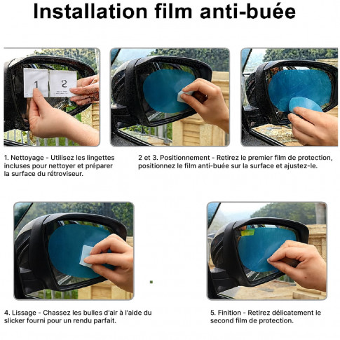 Film anti buée rétroviseur voiture