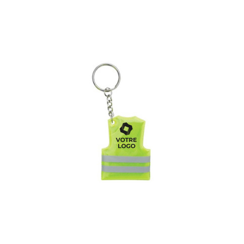 Lot De 20 Pendentifs Réfléchissants Gilet De Sécurité - PVC, Avec Chaîne, Pour Sac à Dos, Vélo, Course, Visibilité Nocturne