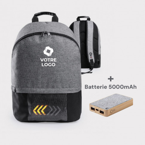 Sac à dos vélo clignotant