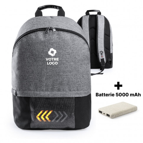 Sac à dos vélo clignotant