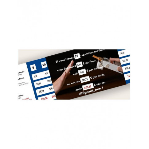 Réglette sensibilisation tabac personnalisable