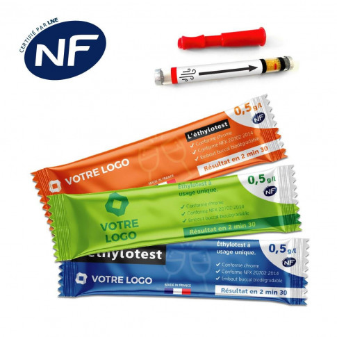 Ethylotest personnalisé premium - 0,5 et 0,2 g/l