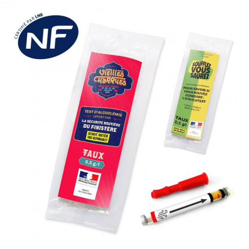 Personalisierter Alkoholtester – 0,5 und 0,2 g/l