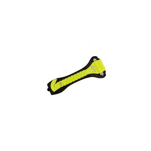 Marteau brise-vitre jaune fluorescent