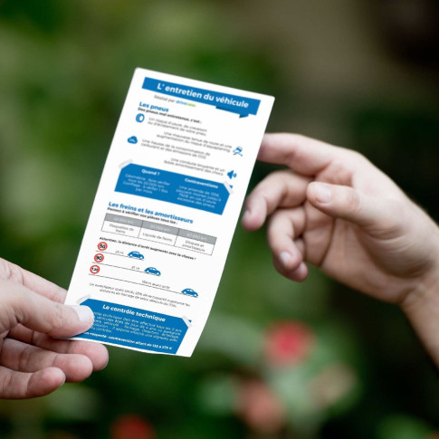 Flyer de sensibilisation - entretien du véhicule
