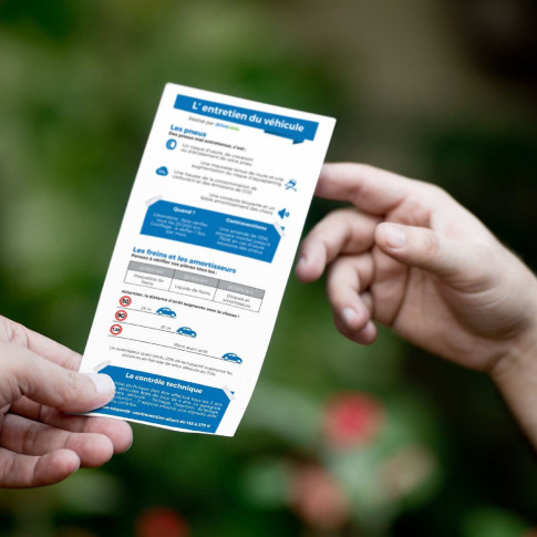 Flyer zur Sensibilisierung – Fahrzeugwartung