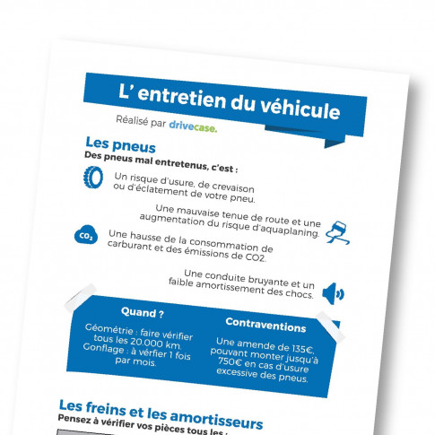 Flyer zur Sensibilisierung – Fahrzeugwartung