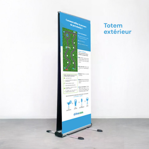 Totem enrouleur -  Parcours de sensibilisation