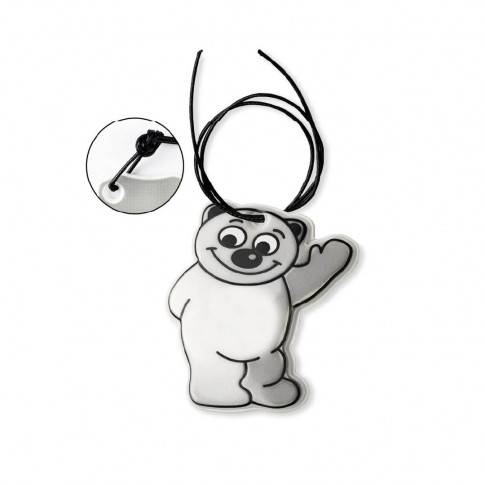 Reflektierender Schlüsselanhänger in Bärenform – personalisierbar