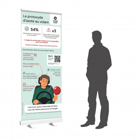 Roll-Up-Display – Lachgas und Autofahren