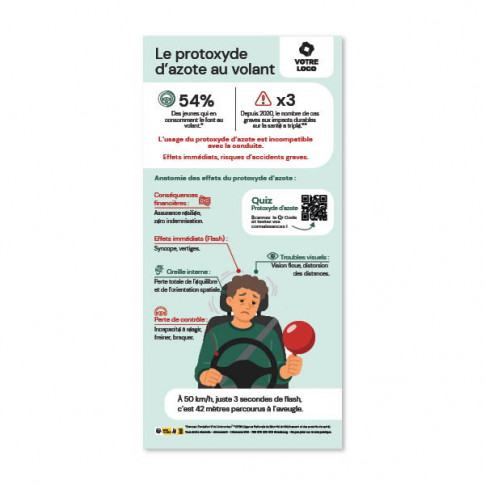 Sensibilisierungsflyer – Lachgas und Risiken im Straßenverkehr