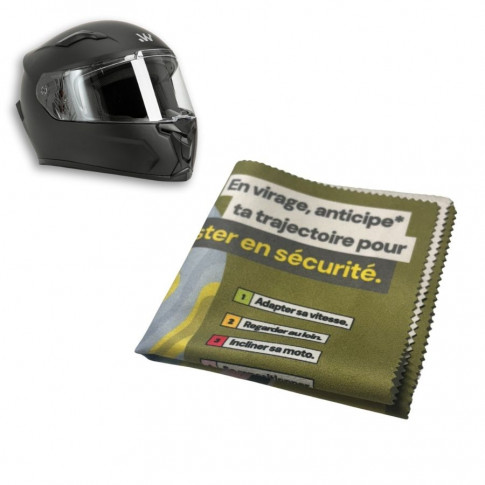 Chiffon microfibre éducatif pour motard - Bonnes pratiques en virage