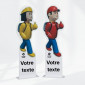 Duo personalisierter Fußgängerüberweg-Figuren