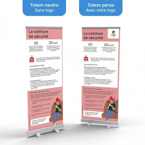 Totem enrouleur - la ceinture de sécurité