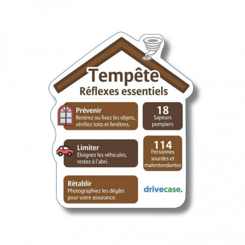 Magnet réflexes risques climatiques - Tempête