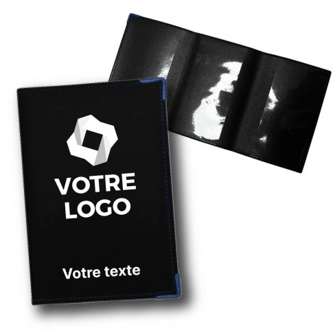 Pochette personnalisée pour carte grise en gomme