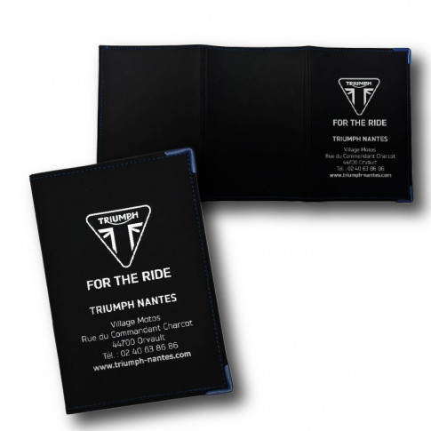 Pochette personnalisée pour carte grise en gomme