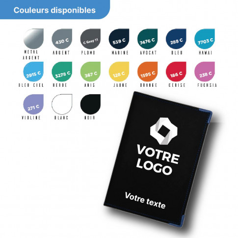 Pochette personnalisée pour carte grise en gomme