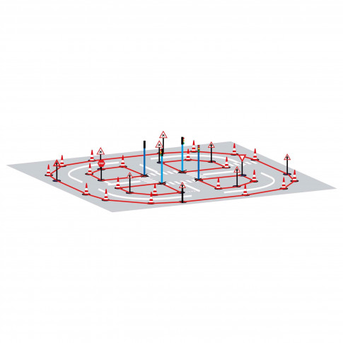 Circuit pédagogique "intersection" avec feux tricolores