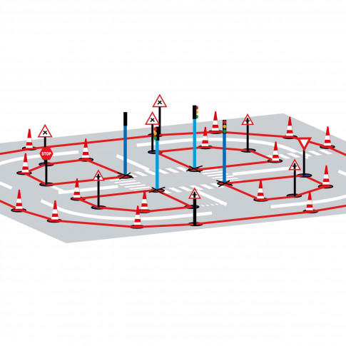 Circuit pédagogique "intersection" avec feux tricolores