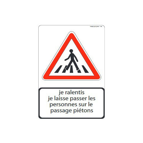 Panneau pédagogique Passage piéton