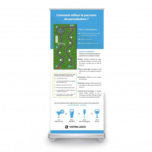 Aufrollbares Totem – Sensibilisierungsparcours