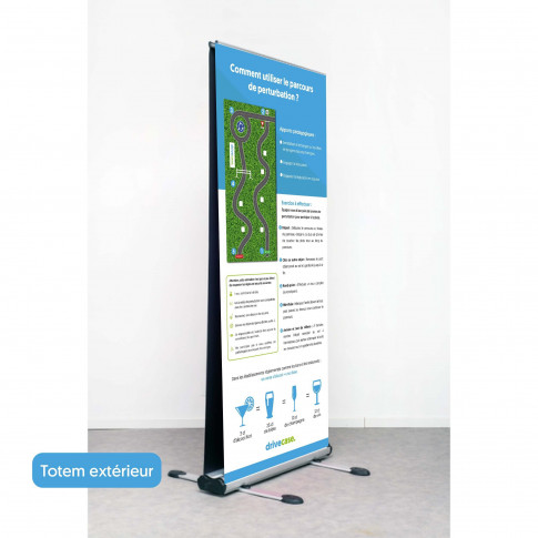 Aufrollbares Totem – Sensibilisierungsparcours